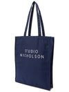 Logo Print Small Tote Bag Navy - STUDIO NICHOLSON - BALAAN 3