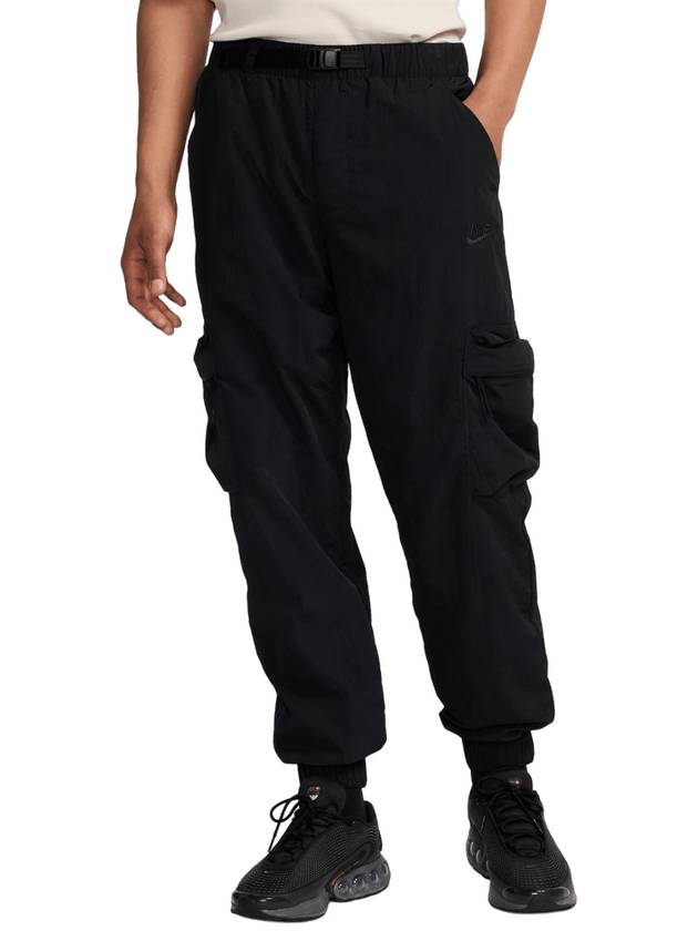 Tech Woven Cargo Track Pants Black - NIKE - BALAAN 2