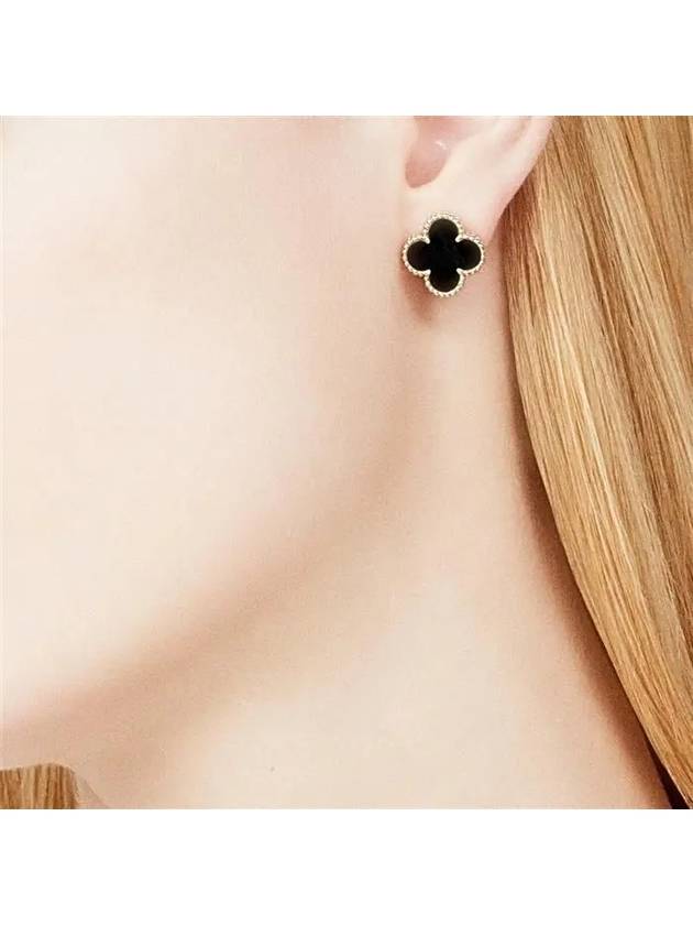 Vintage Alhambra Earrings Gold Black - VANCLEEFARPELS - BALAAN 3