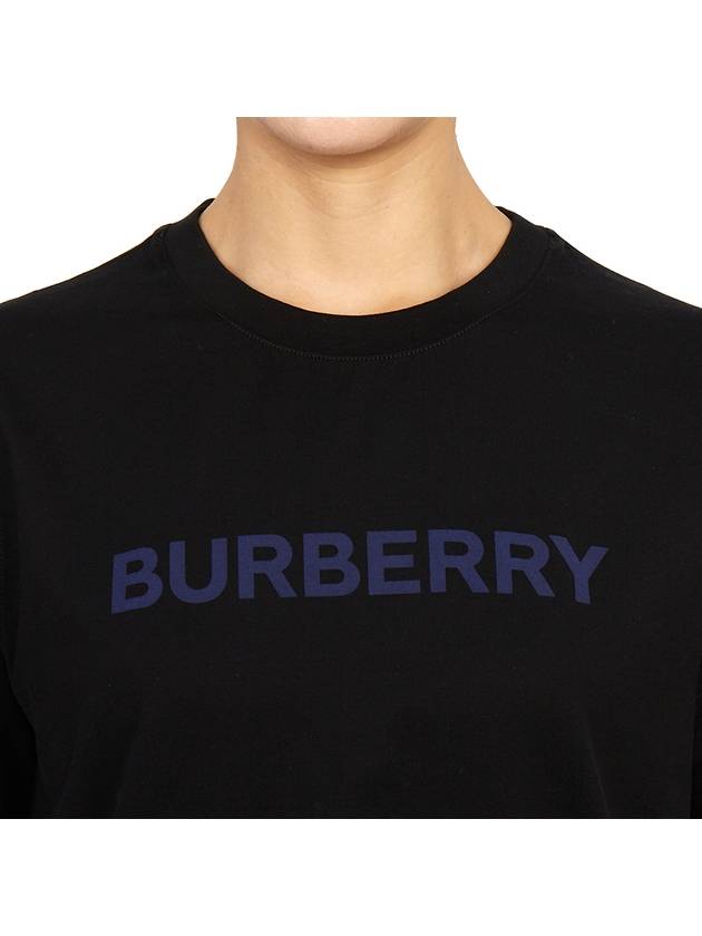 Logo Print Cotton Short Sleeve T-Shirt Black - BURBERRY - BALAAN 7