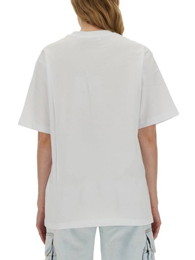 crew neck graphic print t-shirt 3641MDM127247002 - MSGM - BALAAN 4