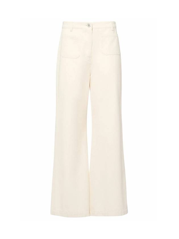 Achille Cotton Straight Pants Ivory - MAX MARA - BALAAN 2