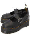 Addina Flower Buckle Leather Loafer Black - DR. MARTENS - BALAAN 2