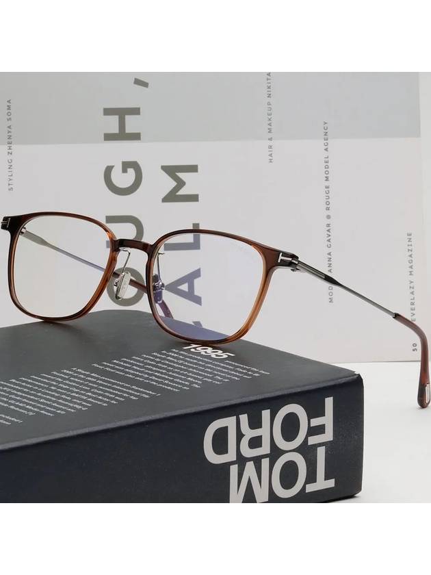 Eyewear Square Acetate Eyeglasses Brown - TOM FORD - BALAAN 3