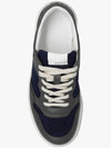 Interlocking G Leather Low Top Sneakers Grey - GUCCI - BALAAN 4