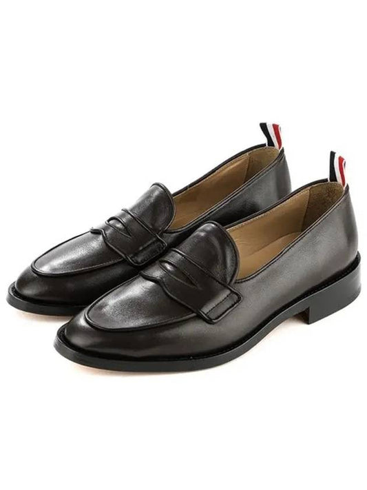 Grosgrain Loop Trim Loafers Brown - THOM BROWNE - BALAAN 2