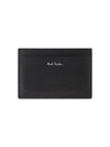 Color Block Leather Card Holder Black 271891 - PAUL SMITH - BALAAN 1