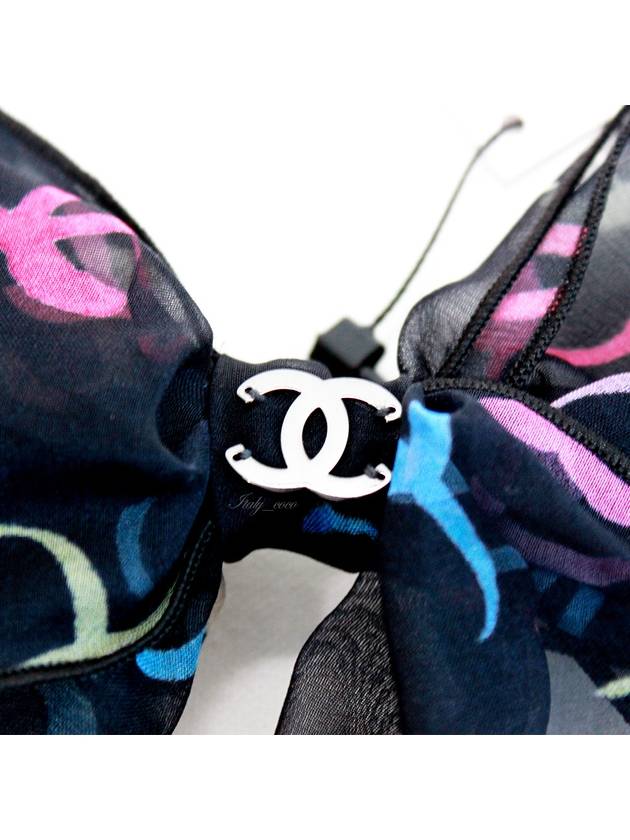 Ribbon Shape Barrette Silk Organza Black Multicolor Hairpin AAA095 B16358 NX208 - CHANEL - BALAAN 6