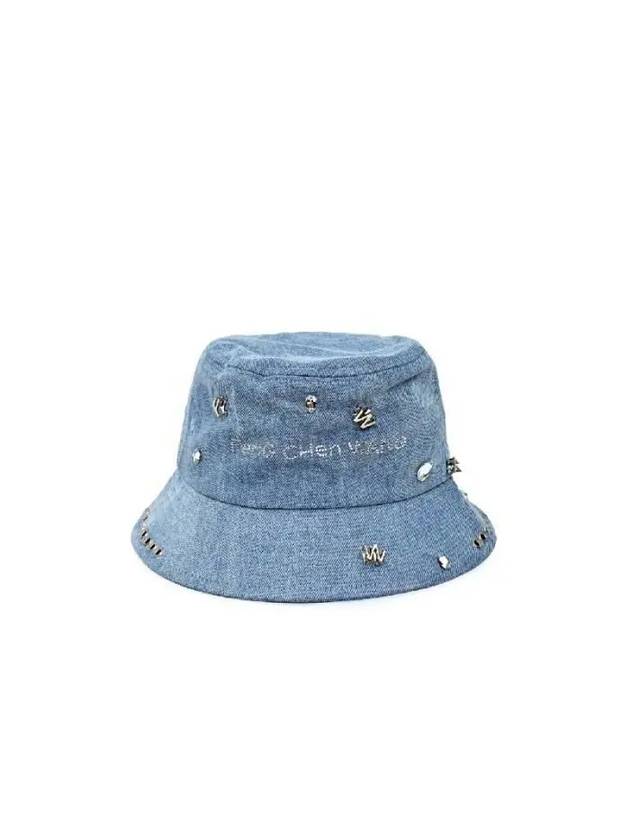 Feng Chen Wang Logo Piercing Denim Bucket Hat FUS15AC27 BLUE - FENG CHEN WANG - BALAAN 1