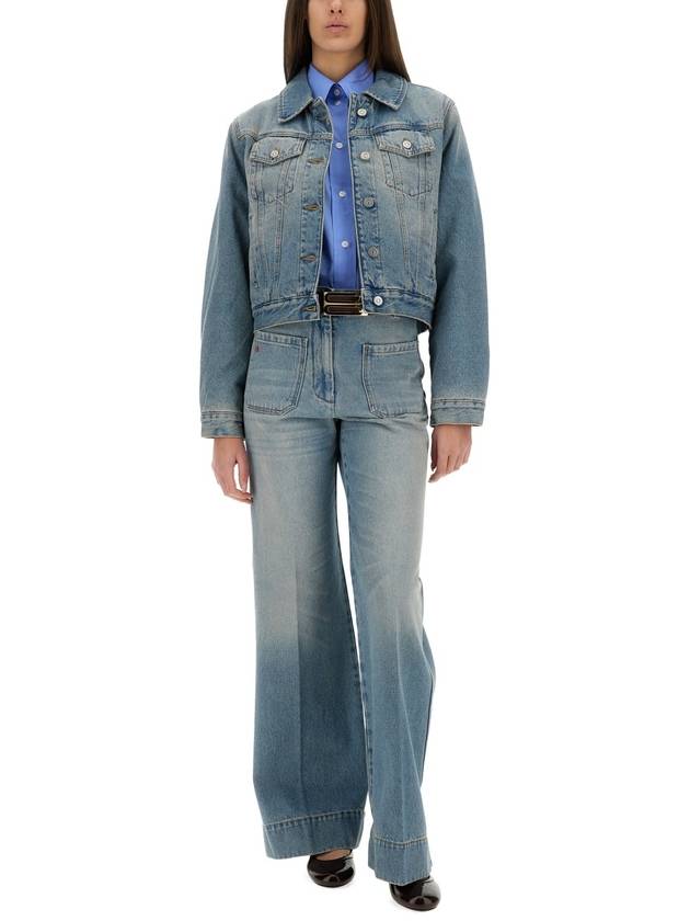 PADDED DENIM JACKET - VICTORIA BECKHAM - BALAAN 2