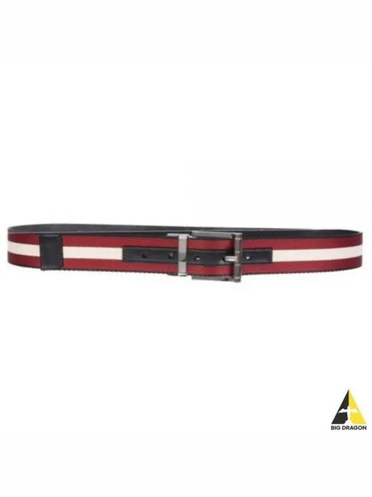 Logo Taylan 35MM Casual Reversible Belt Black Red - BALLY - BALAAN 2