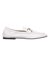 Women's Double T Leather Loafer White - TOD'S - BALAAN.