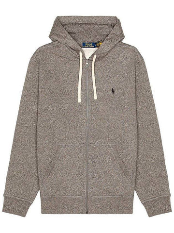 Classic Embroidered Logo Zip Up Hoodie Grey - POLO RALPH LAUREN - BALAAN 1