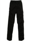 Stretch Sateen Loose Cargo Straight Pants Black - CP COMPANY - BALAAN 2