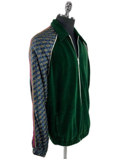 Green velvet track jacket 572725 - GUCCI - BALAAN 2