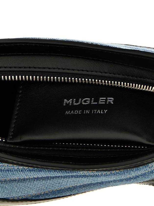 Mugler 'Small Denim Spiral Curve 01' Shoulder Bag - MUGLER - BALAAN 4