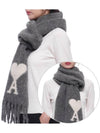 Muffler Scarf USF422AW0054 061 DARK GRAY - AMI - BALAAN 2