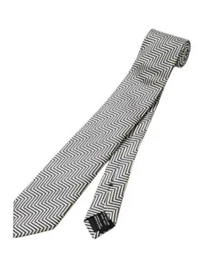 Pattern Silk Tie Grey - TOM FORD - BALAAN 2