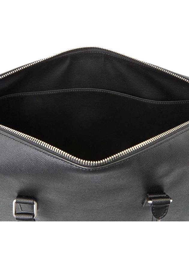 Logo Leather Brief Case Black - SAINT LAURENT - BALAAN 11