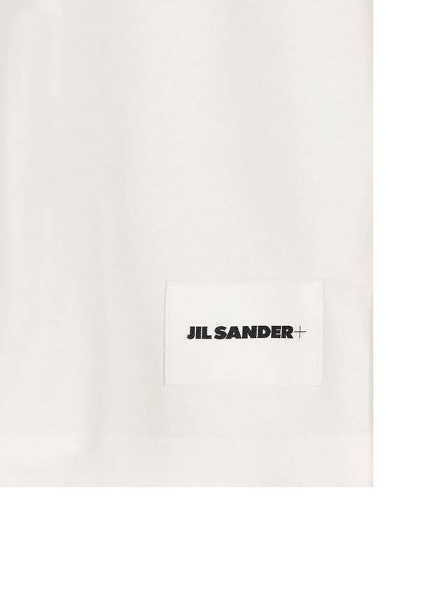 Logo Label Cotton 3 Pack Short Sleeve T-Shirt White - JIL SANDER - BALAAN 5