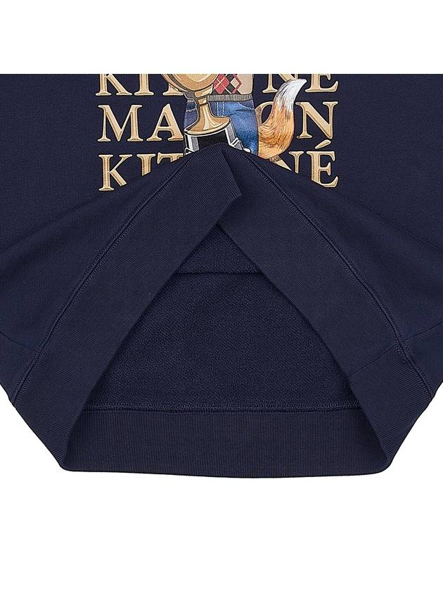 Fox Champion Print Sweatshirt Navy - MAISON KITSUNE - BALAAN 9