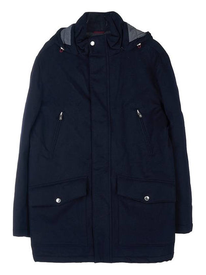 Men's Pocket Hooded Jacket Navy - BRUNELLO CUCINELLI - BALAAN 2