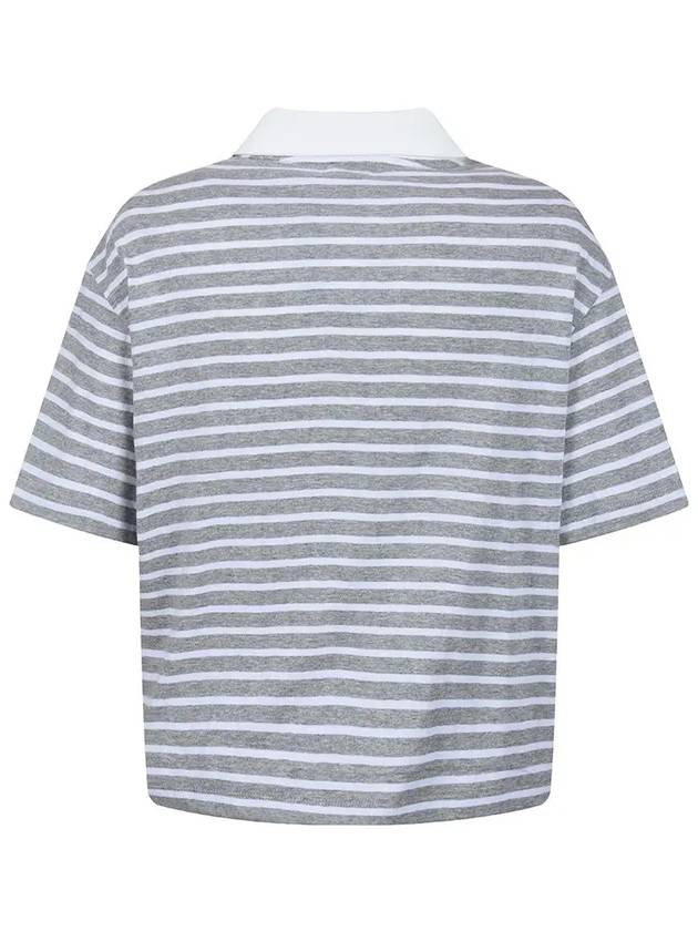 Functional collar striped t-shirt MW3ME290GRY - P_LABEL - BALAAN 3