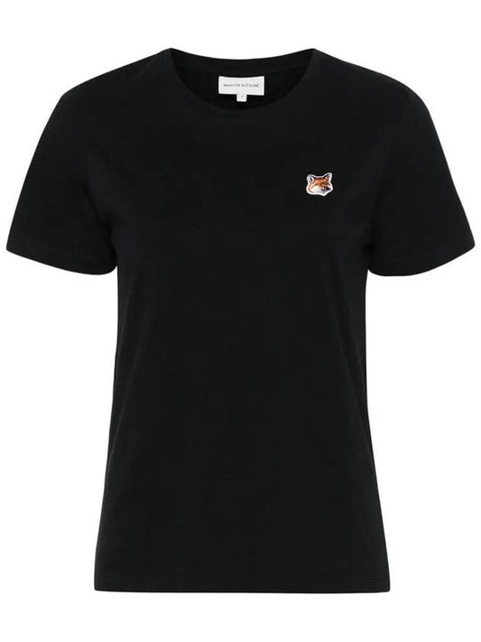 Fox Head Patch Regular Short Sleeve T-Shirt Black - MAISON KITSUNE - BALAAN 2