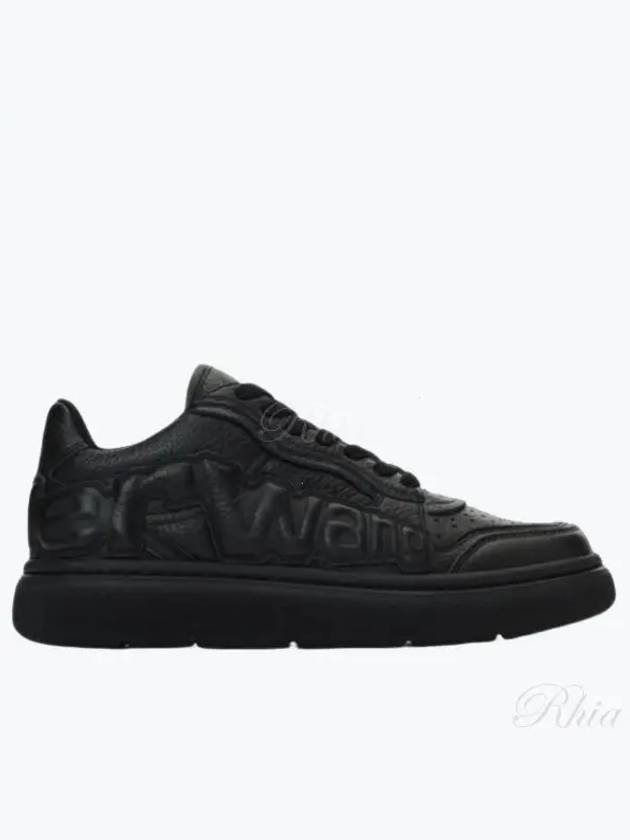 Cloud Leather Low Top Sneakers Black - ALEXANDER WANG - BALAAN 2