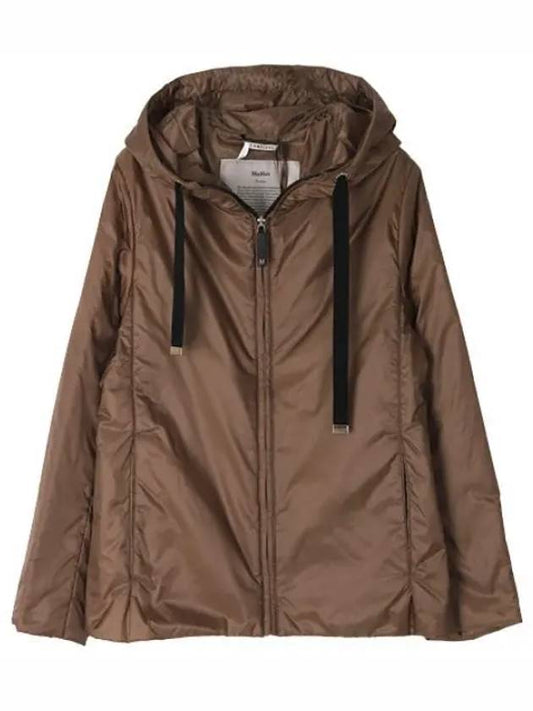 Green Water Repellent Padded Hooded Jacket Women - MAX MARA - BALAAN 1