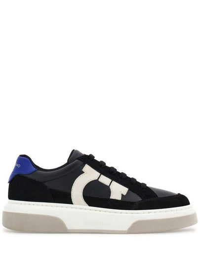 Gancini Outline Low-Top Sneakers Black - SALVATORE FERRAGAMO - BALAAN 2