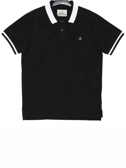 Classic ORB Logo Polo Shirt Black - VIVIENNE WESTWOOD - BALAAN 2