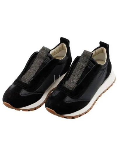 Suede Techno Runner Low Top Sneakers Black - BRUNELLO CUCINELLI - BALAAN 2