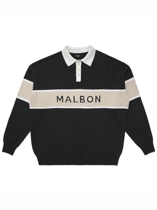 Health SeekersGolfers Color Block Flow Neck Sweatshirt BLACK M3313LKT05BLK - MALBON GOLF - BALAAN 2