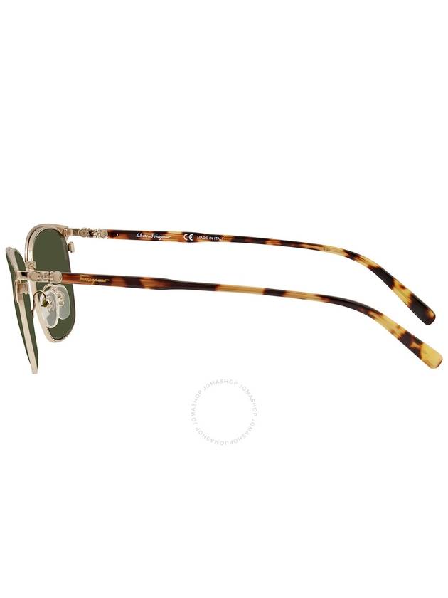 Square Metal Sunglasses Brown Green - SALVATORE FERRAGAMO - BALAAN 4