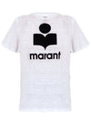 Zewel Logo Short sleeve T shirt White - ISABEL MARANT ETOILE - BALAAN 5