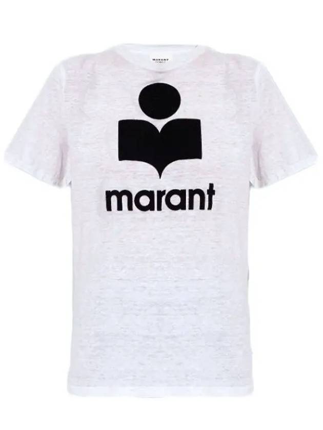 Zewel Logo Short sleeve T shirt White - ISABEL MARANT ETOILE - BALAAN 5