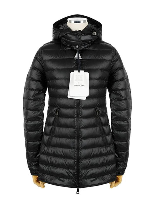 Women's MENTHE Hood Goose Down Lightweight Padding Black - MONCLER - BALAAN.