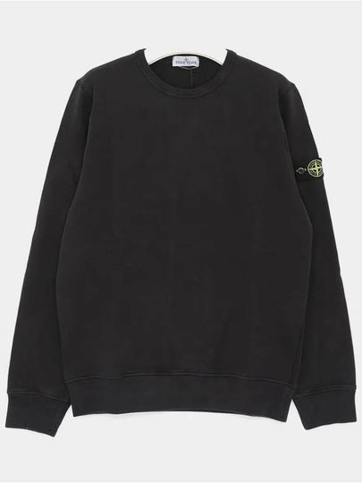 Kids Wappen Patch Organic Cotton Fleece Sweatshirt Black - STONE ISLAND - BALAAN 2