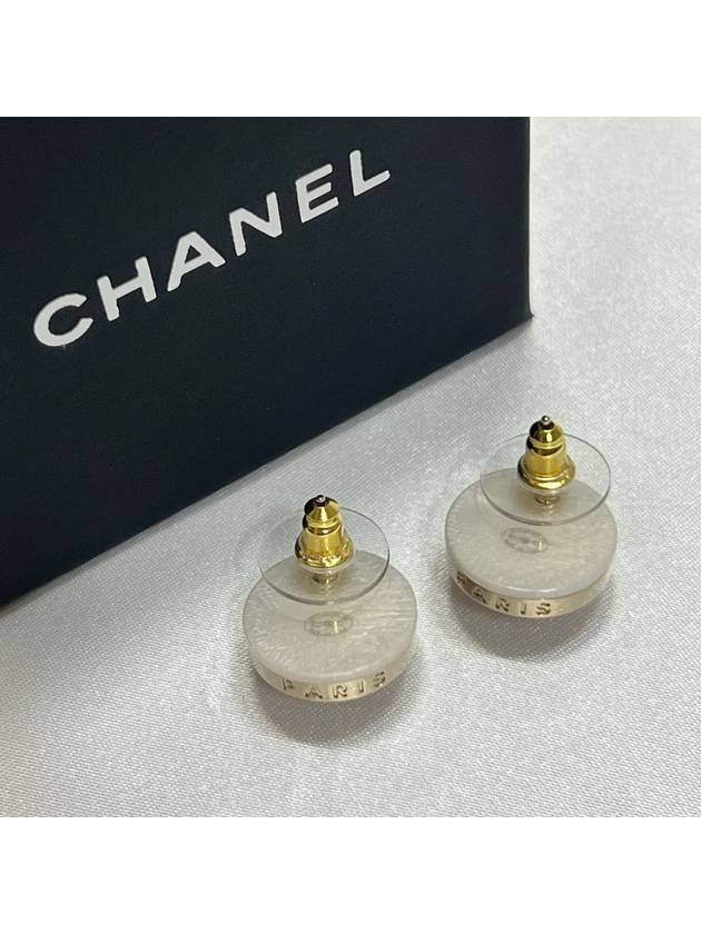 CC logo turn lock round earrings gold ABA005 - CHANEL - BALAAN 4