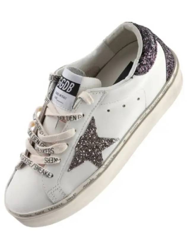 Hi Star Glitter Tab Low Top Sneakers White - GOLDEN GOOSE - BALAAN 2