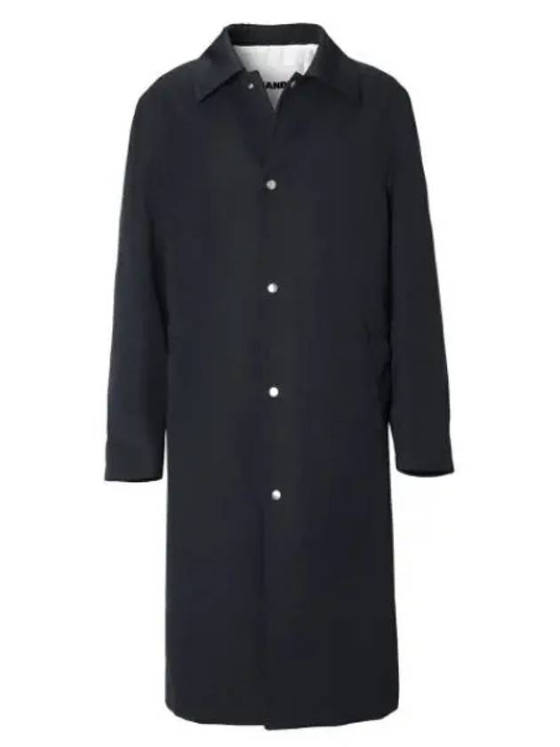 Wardrobe W Sports Wool Trench Coat Navy - JIL SANDER - BALAAN 2