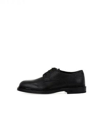 Men s Buff Grainy Leather Derby Shoes Black 270138 - EMPORIO ARMANI - BALAAN 1