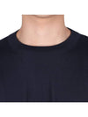 4 Bar Armband Classic Merino Wool Knit Top Navy - THOM BROWNE - BALAAN 6