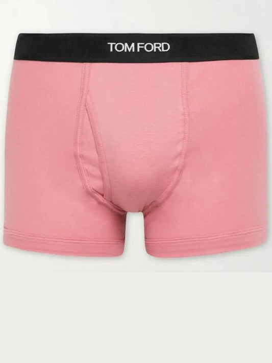 Stitched Cotton Logo Waistband Boxer Briefs Drawn Pink - TOM FORD - BALAAN 1