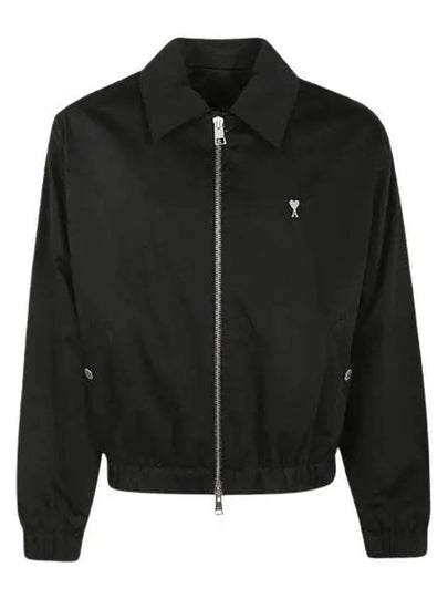 De Coeur Logo Zip-up Jacket Jacket Black - AMI - BALAAN 2