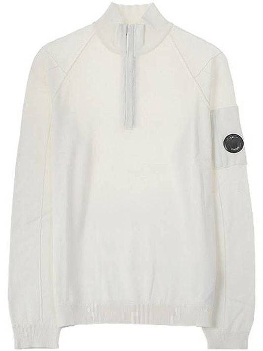 Lens Wappen Half Zip Anorak White - CP COMPANY - BALAAN.