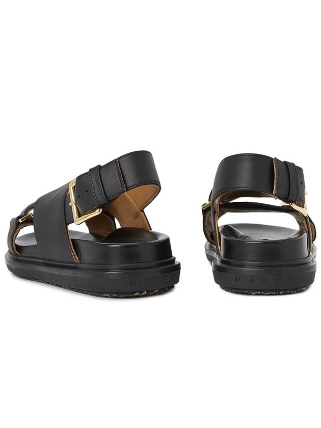 Fussbet Leather Sandals Black - MARNI - BALAAN 7