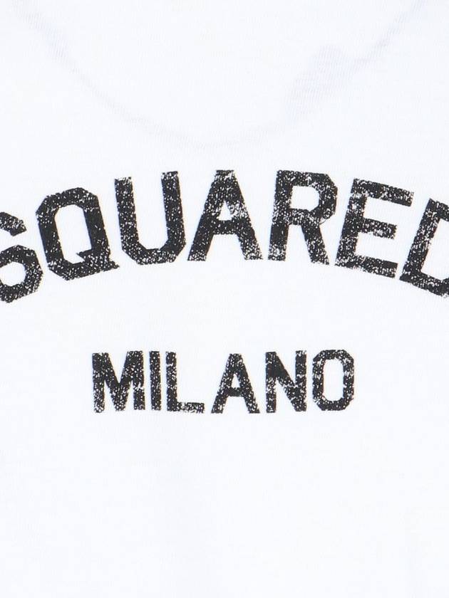 Men's Milan Short Sleeve T-Shirt White - DSQUARED2 - BALAAN 5