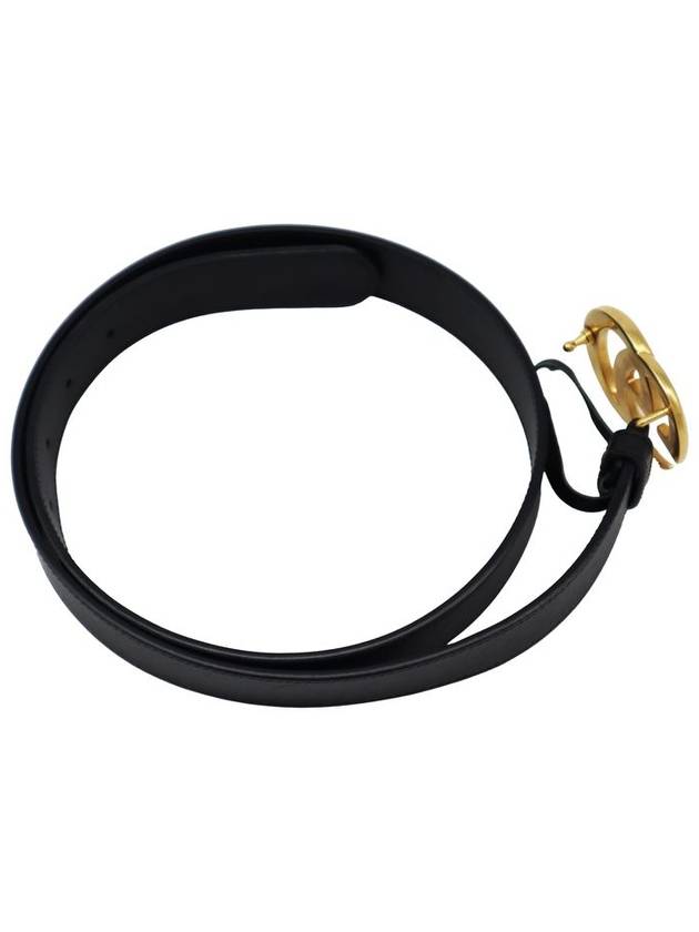 Women s Leather Black Gucci 414516 Gold Plated GG Marmont Thin Belt 80 - GUCCI - BALAAN 6